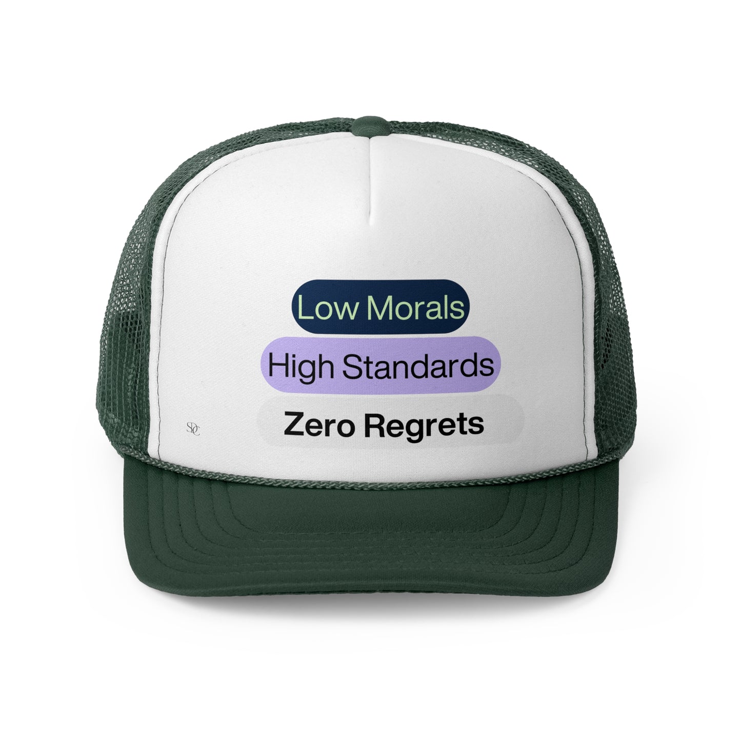 Funny Trucker Hat "Low Morals..."