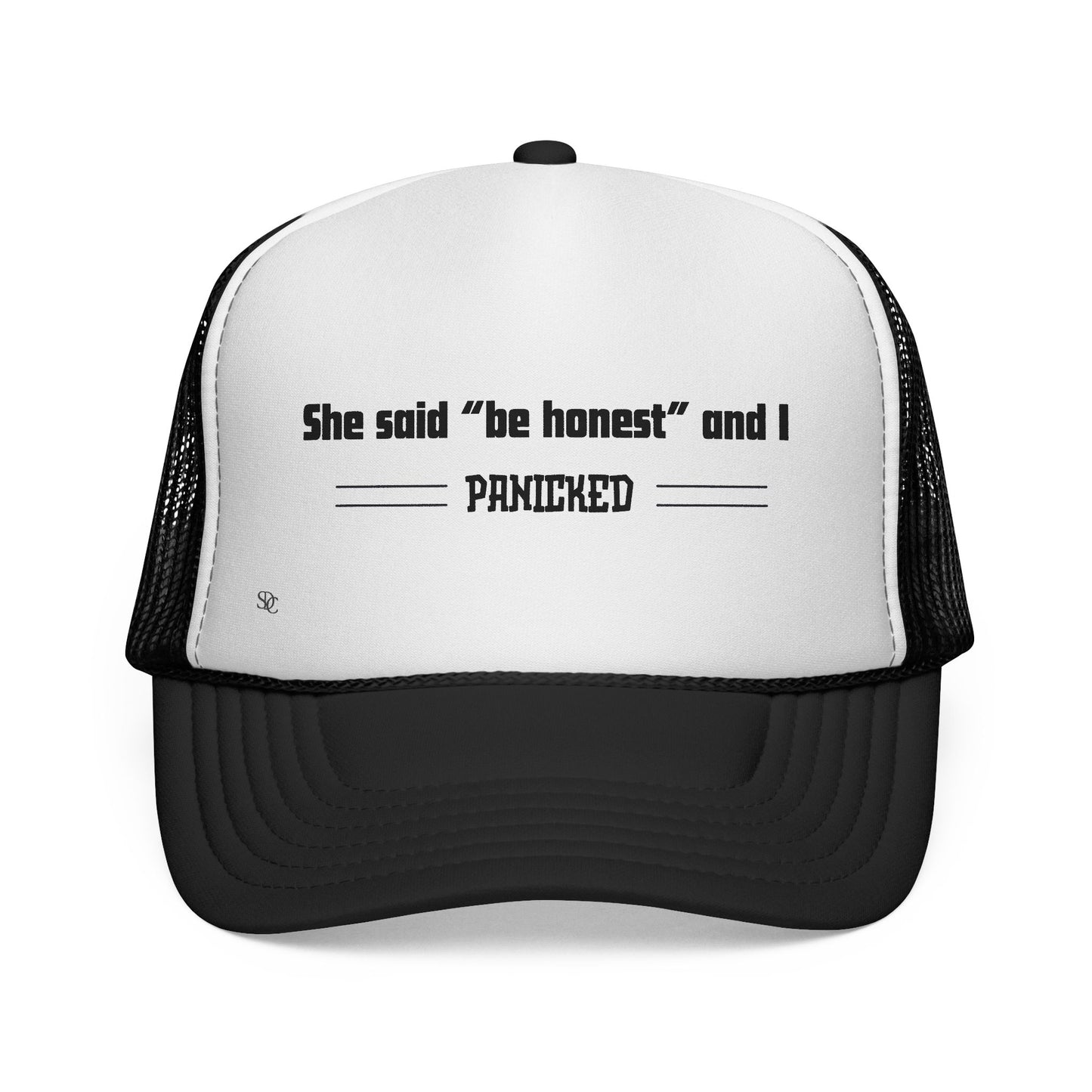 Men's Funny Trucker Hats - She said be honest...