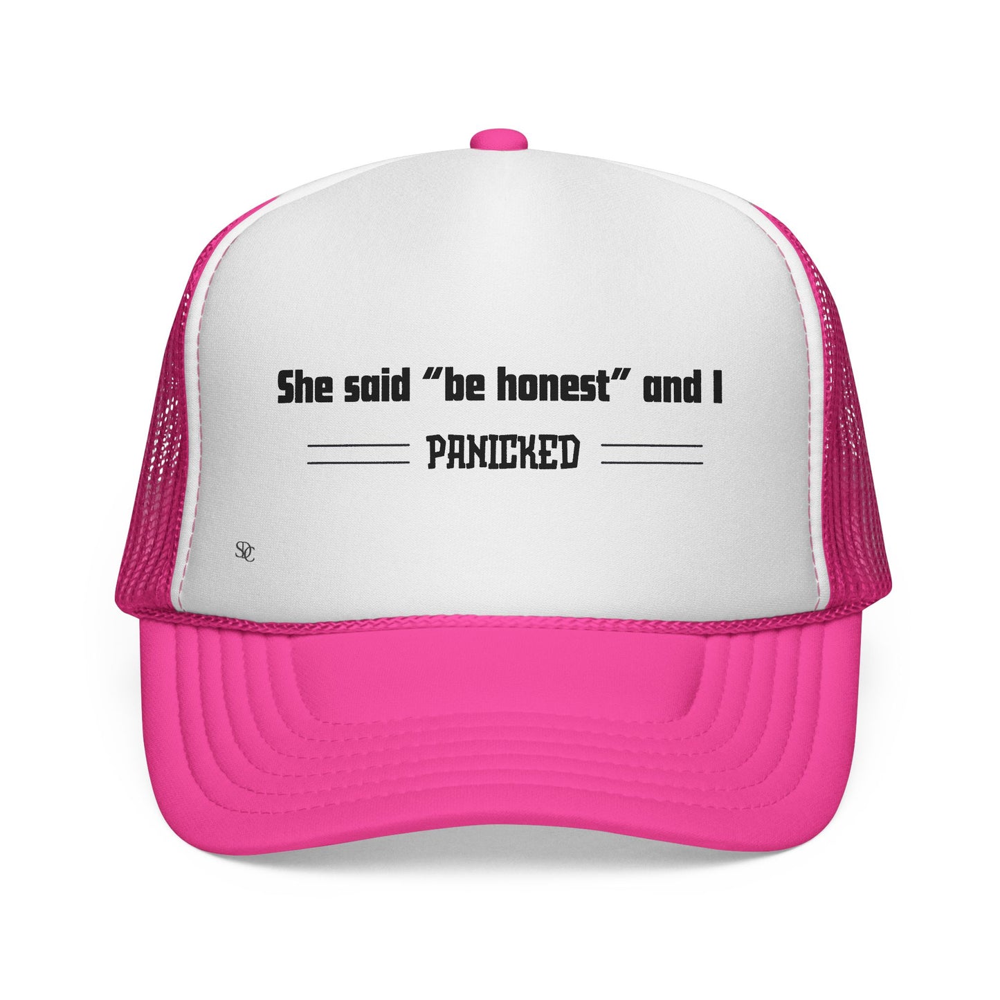 Men's Funny Trucker Hats - She said be honest...