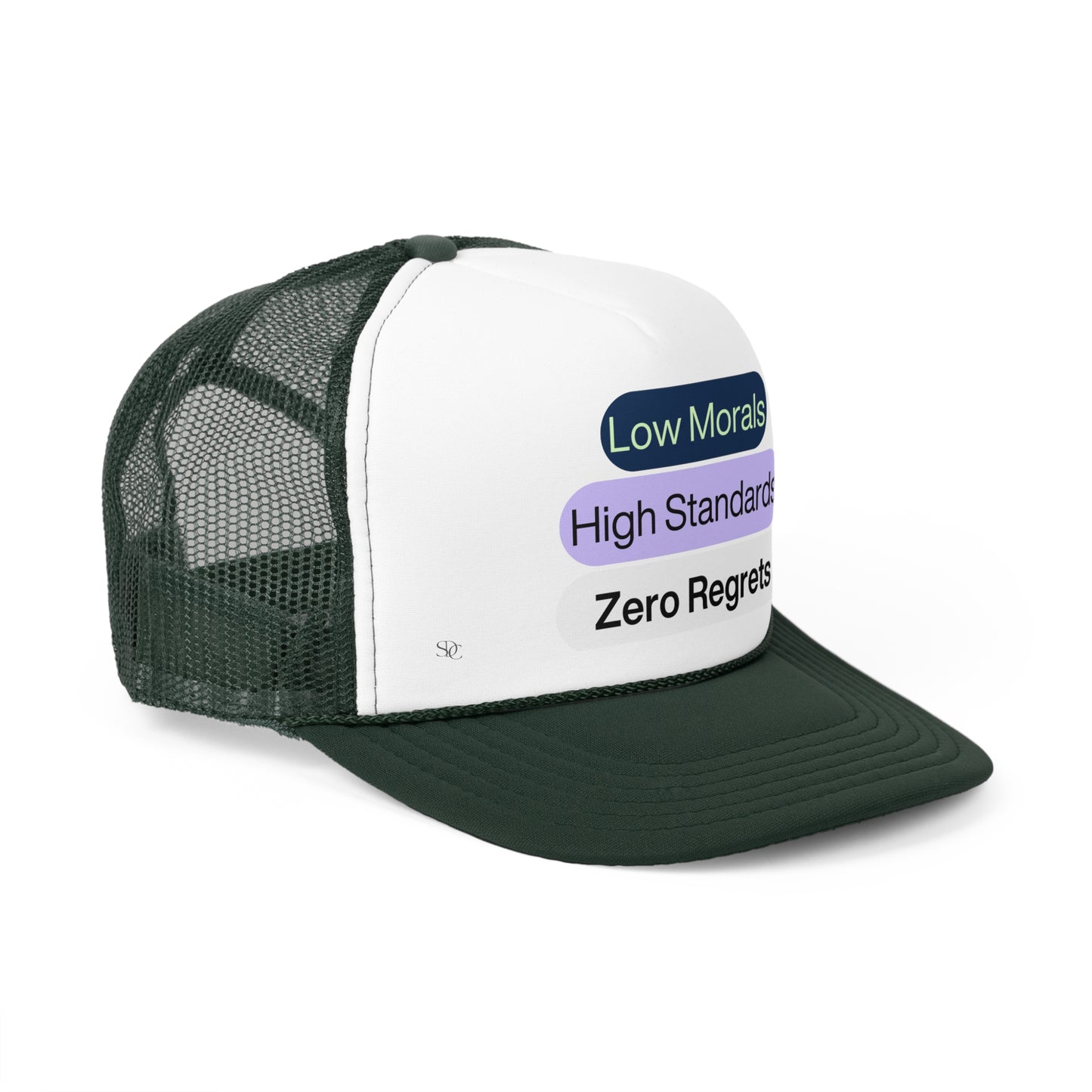 Funny Trucker Hat "Low Morals..."