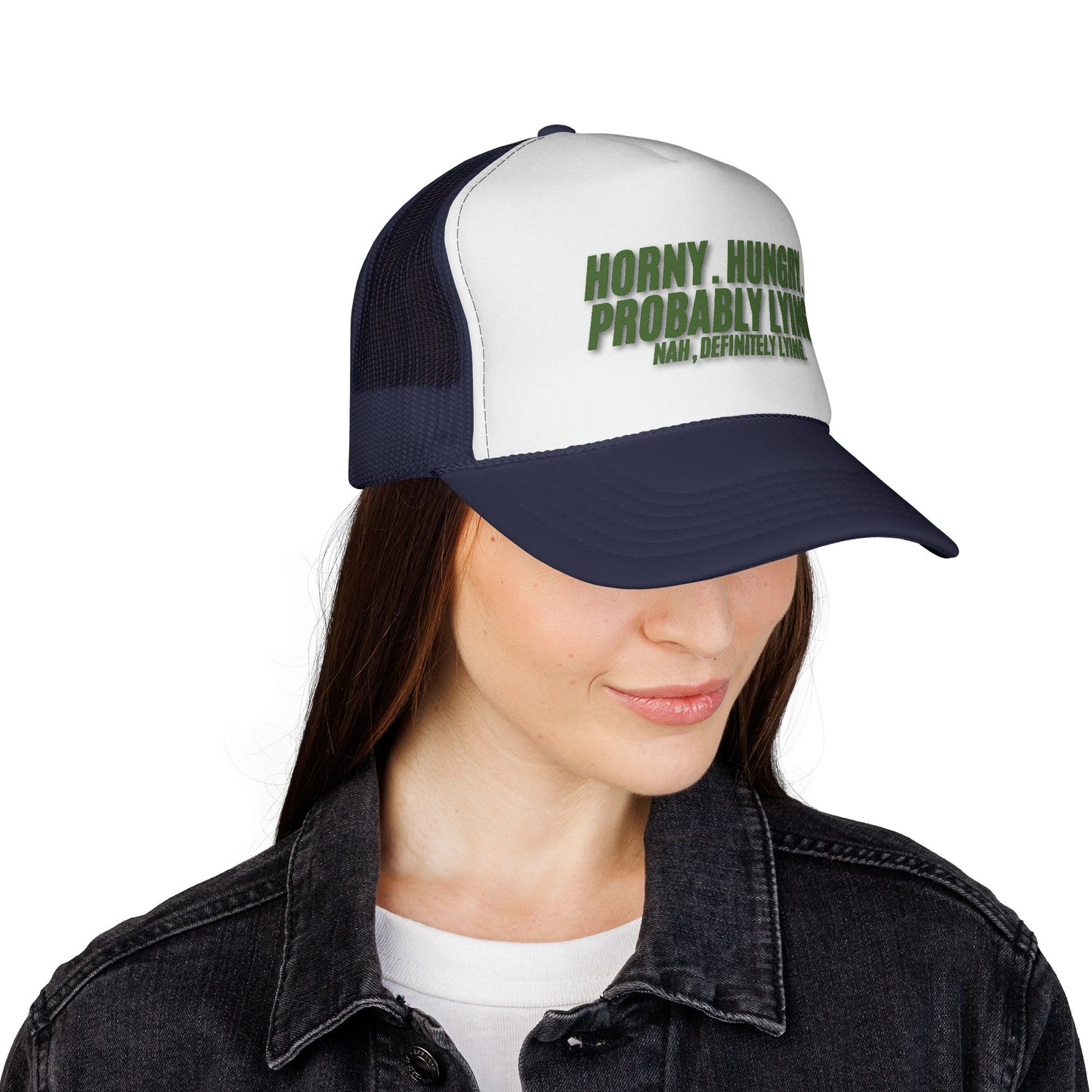 Men's Funny Trucker Hat - Probably Lying