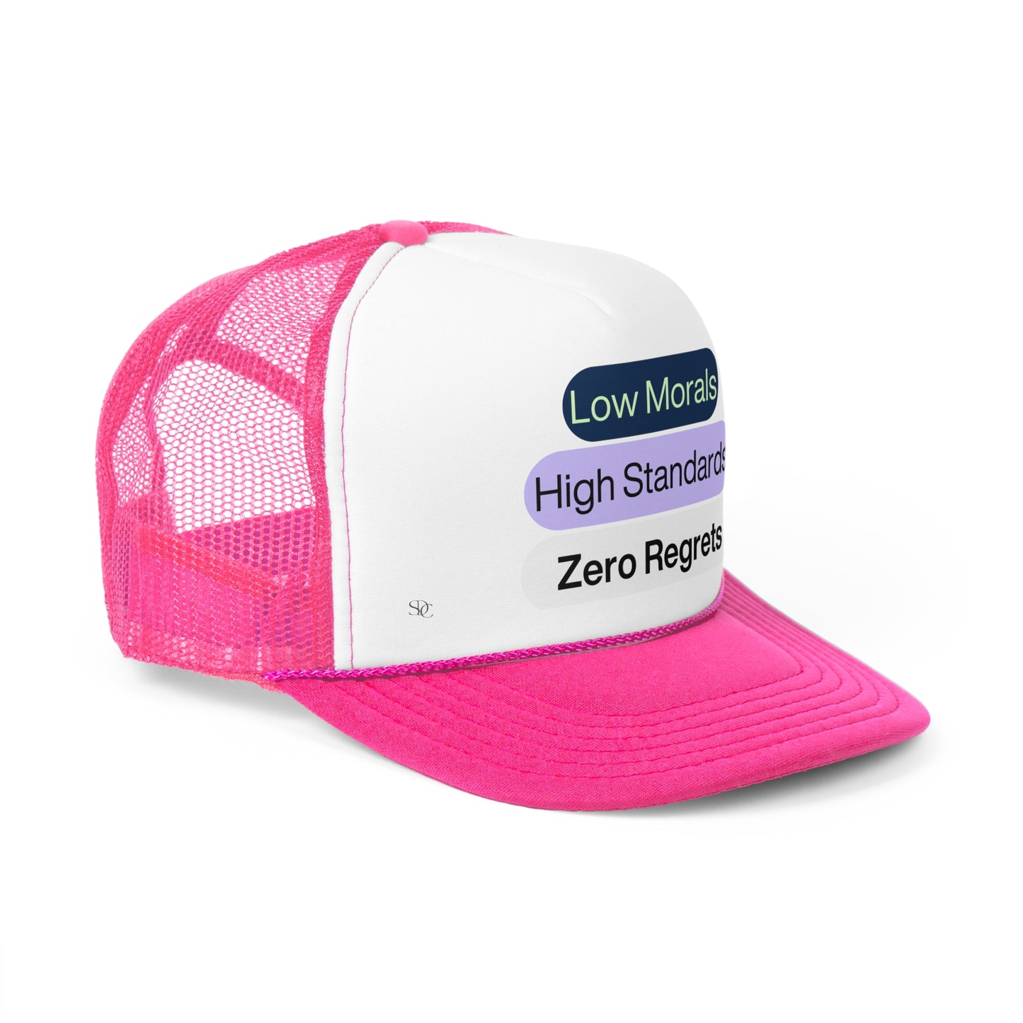 Funny Trucker Hat "Low Morals..."