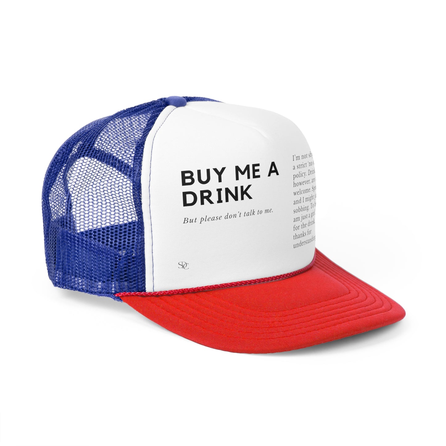 Funny Trucker Hat "Buy Me A Drink"