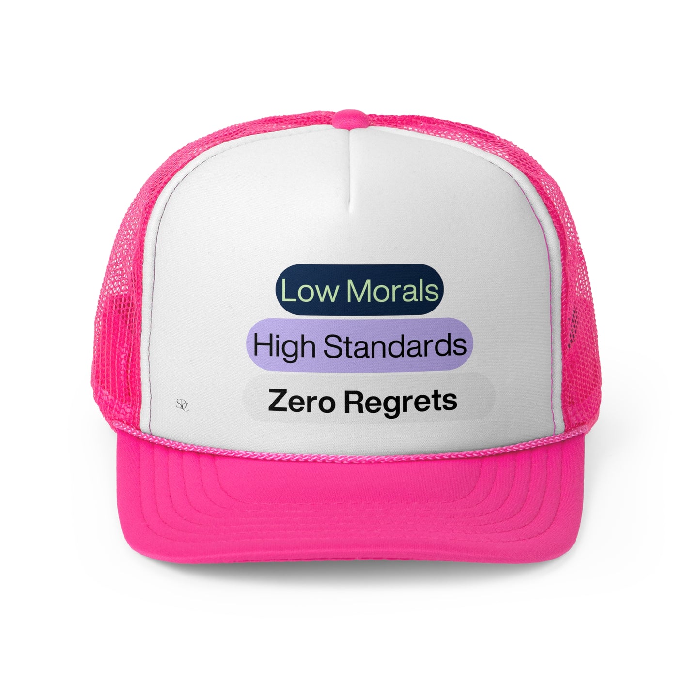 Funny Trucker Hat "Low Morals..."