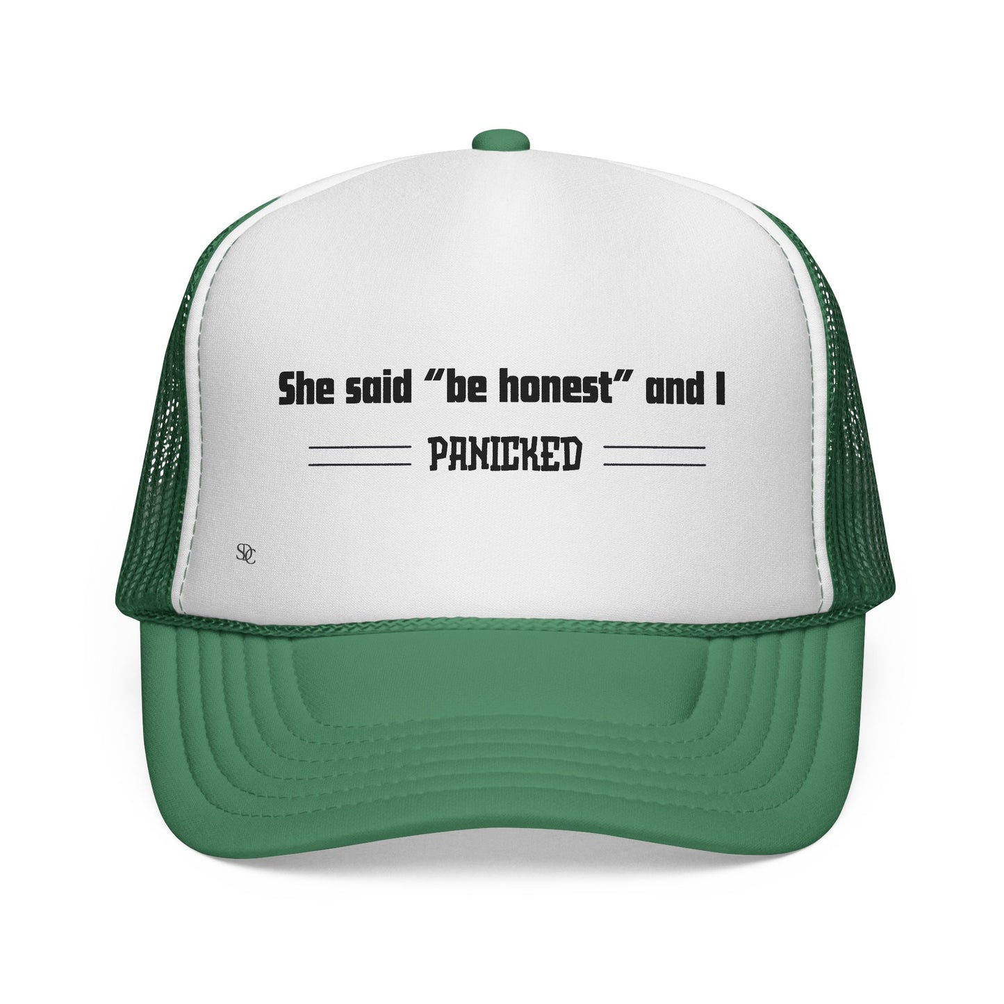 Men's Funny Trucker Hats - She said be honest...