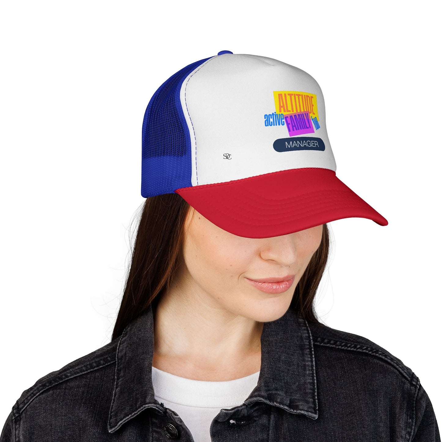 Manager Trucker Hat — "Altitude Family" Colorblock Logo Cap