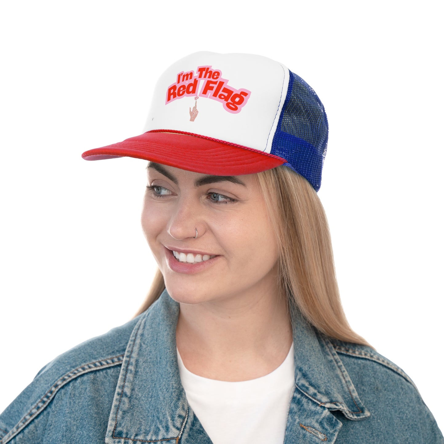 Funny Trucker Hat "I'm The Red Flag"