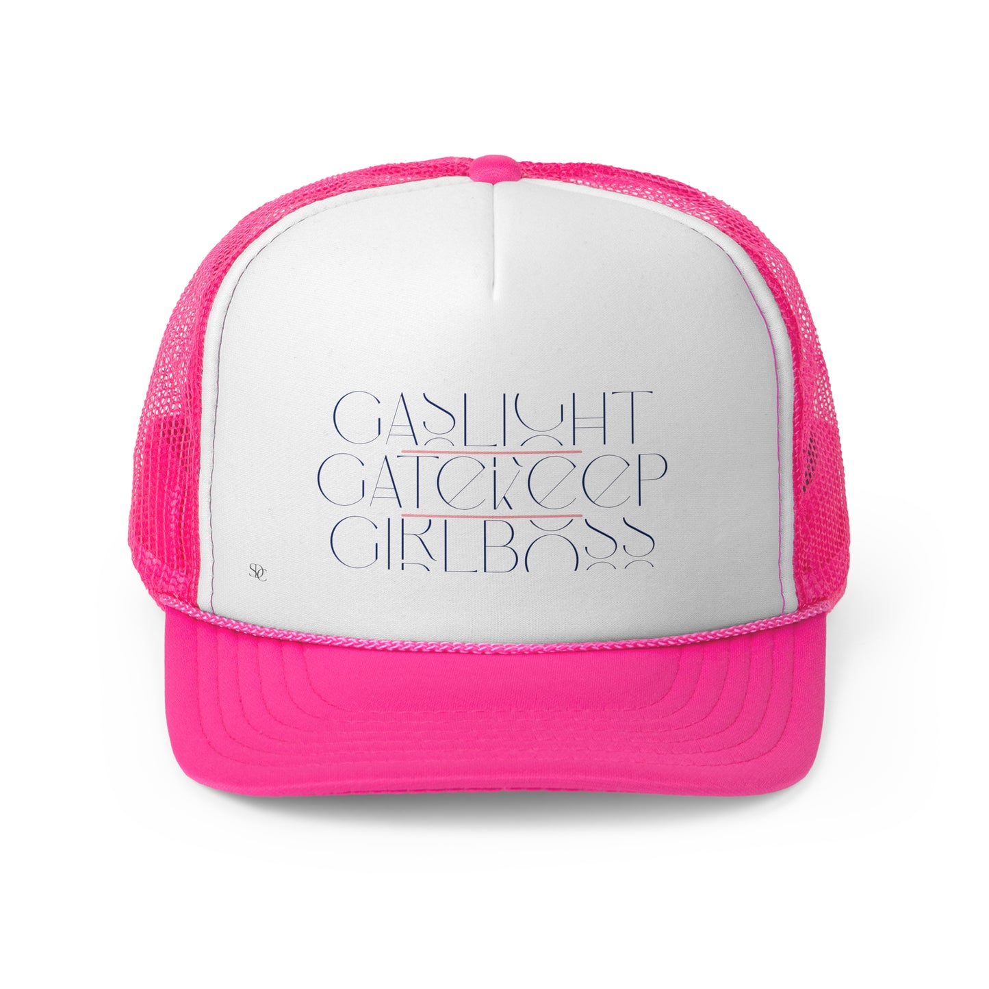 Funny Trucker Hat "Gashlight, Gatekeep, Girlboss"