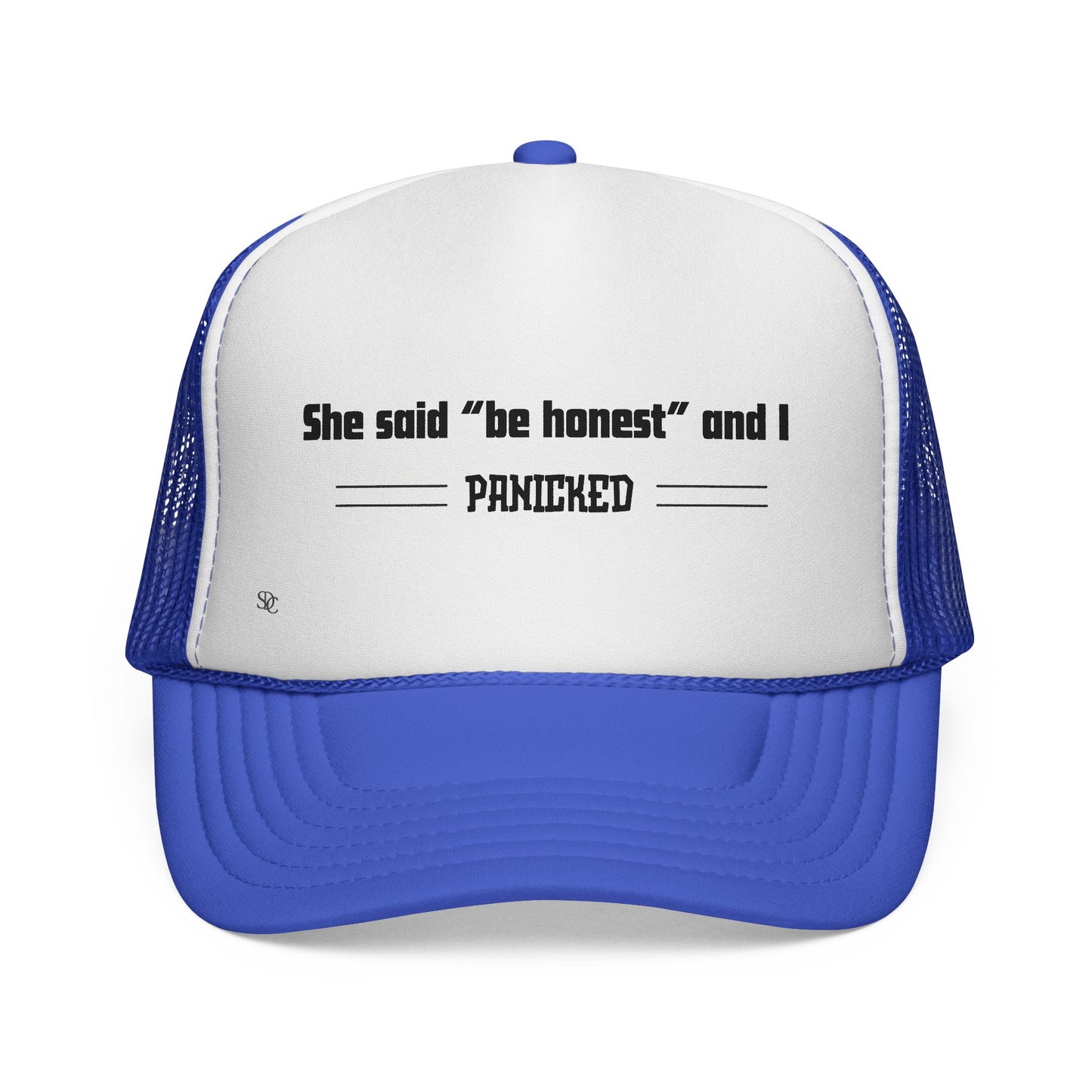 Men's Funny Trucker Hats - She said be honest...