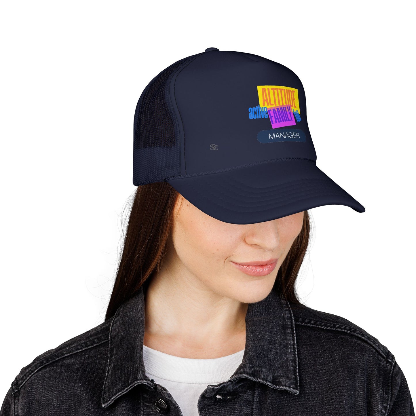 Manager Trucker Hat — "Altitude Family" Colorblock Logo Cap