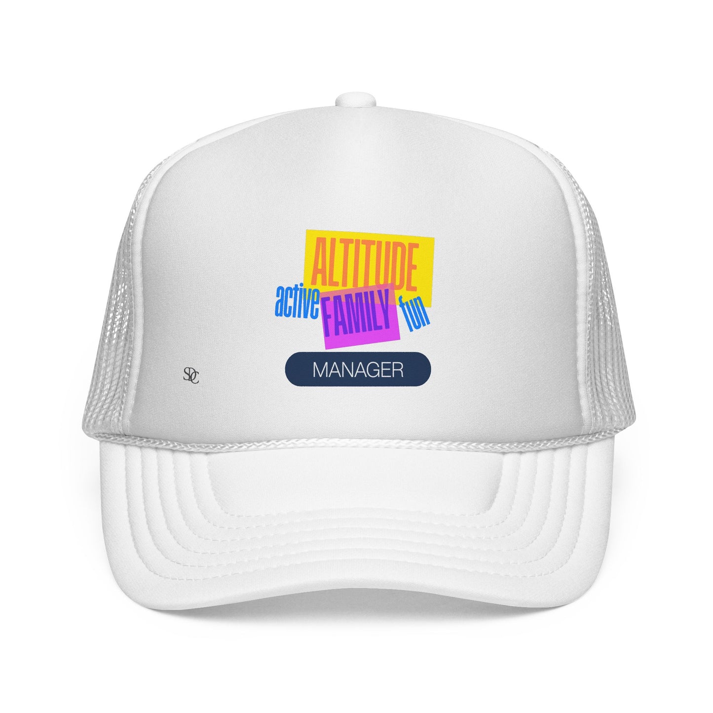 Manager Trucker Hat — "Altitude Family" Colorblock Logo Cap