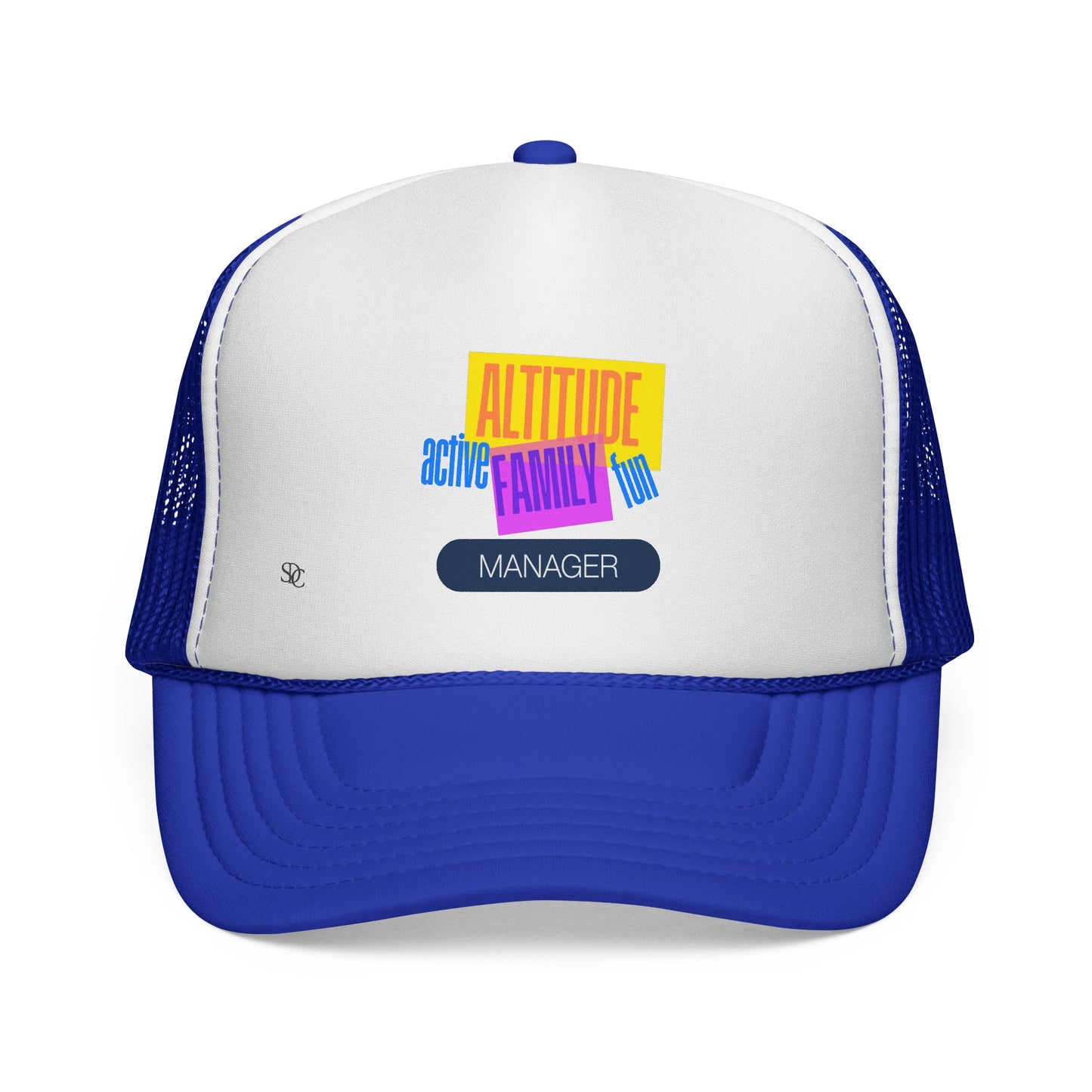 Manager Trucker Hat — "Altitude Family" Colorblock Logo Cap