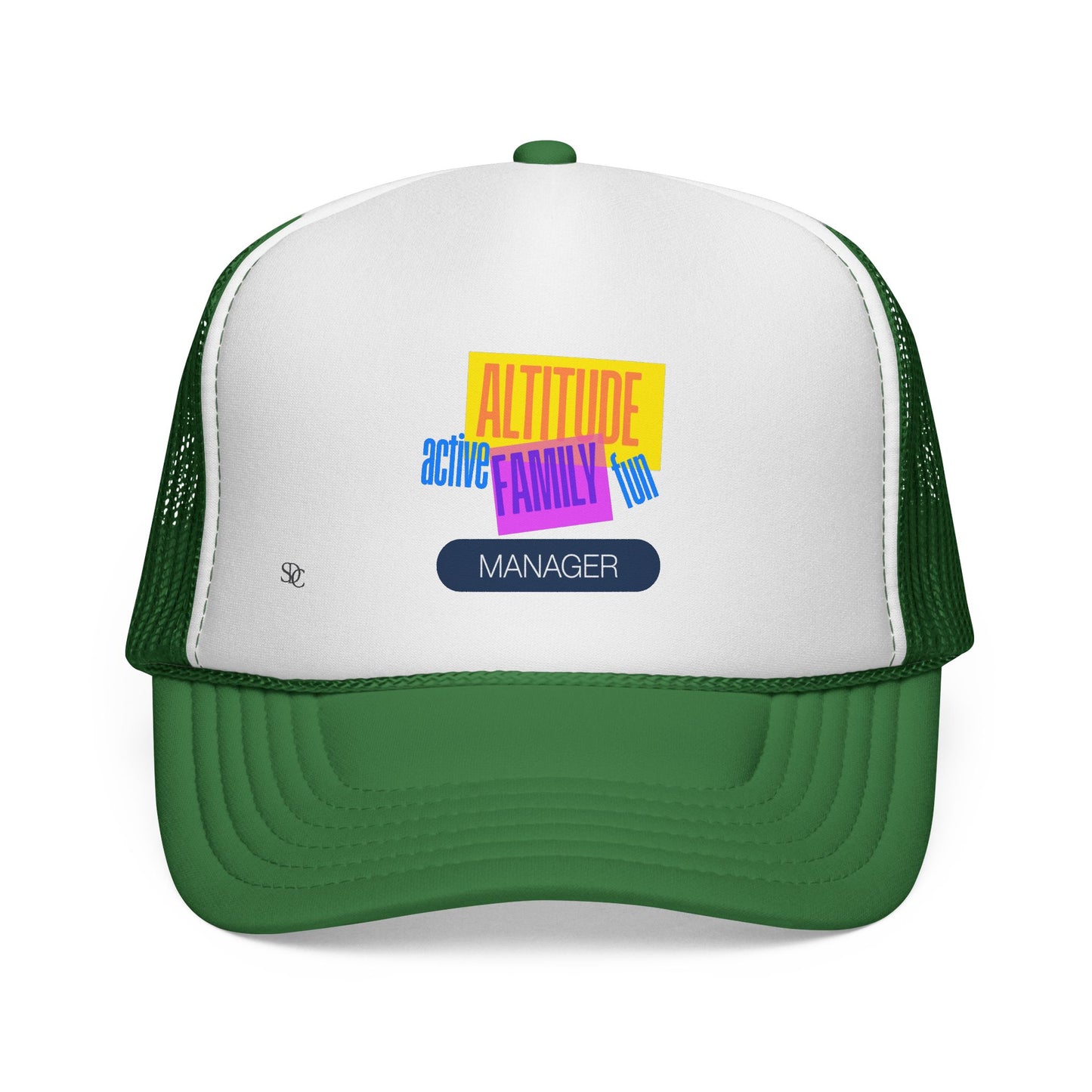 Manager Trucker Hat — "Altitude Family" Colorblock Logo Cap