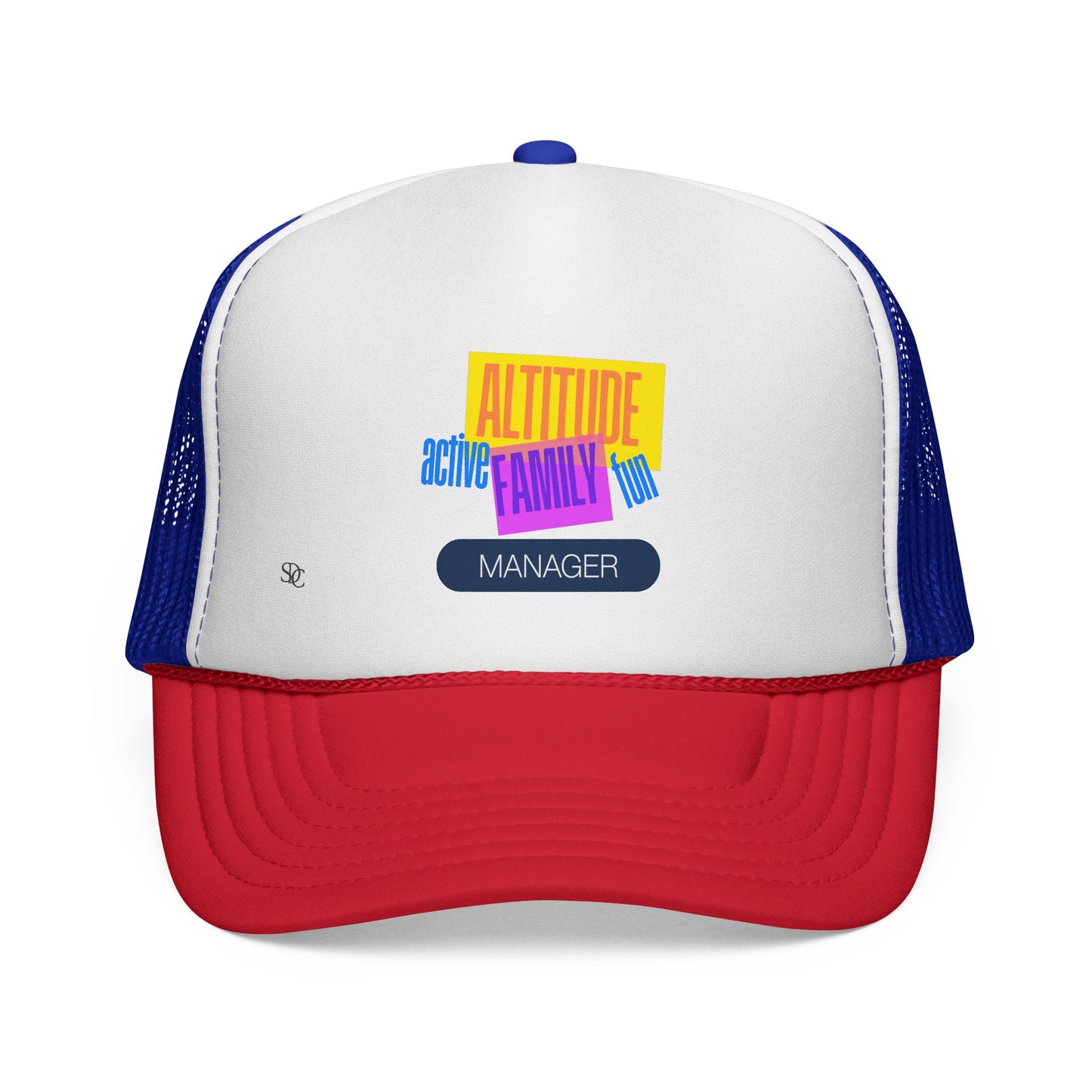 Manager Trucker Hat — "Altitude Family" Colorblock Logo Cap
