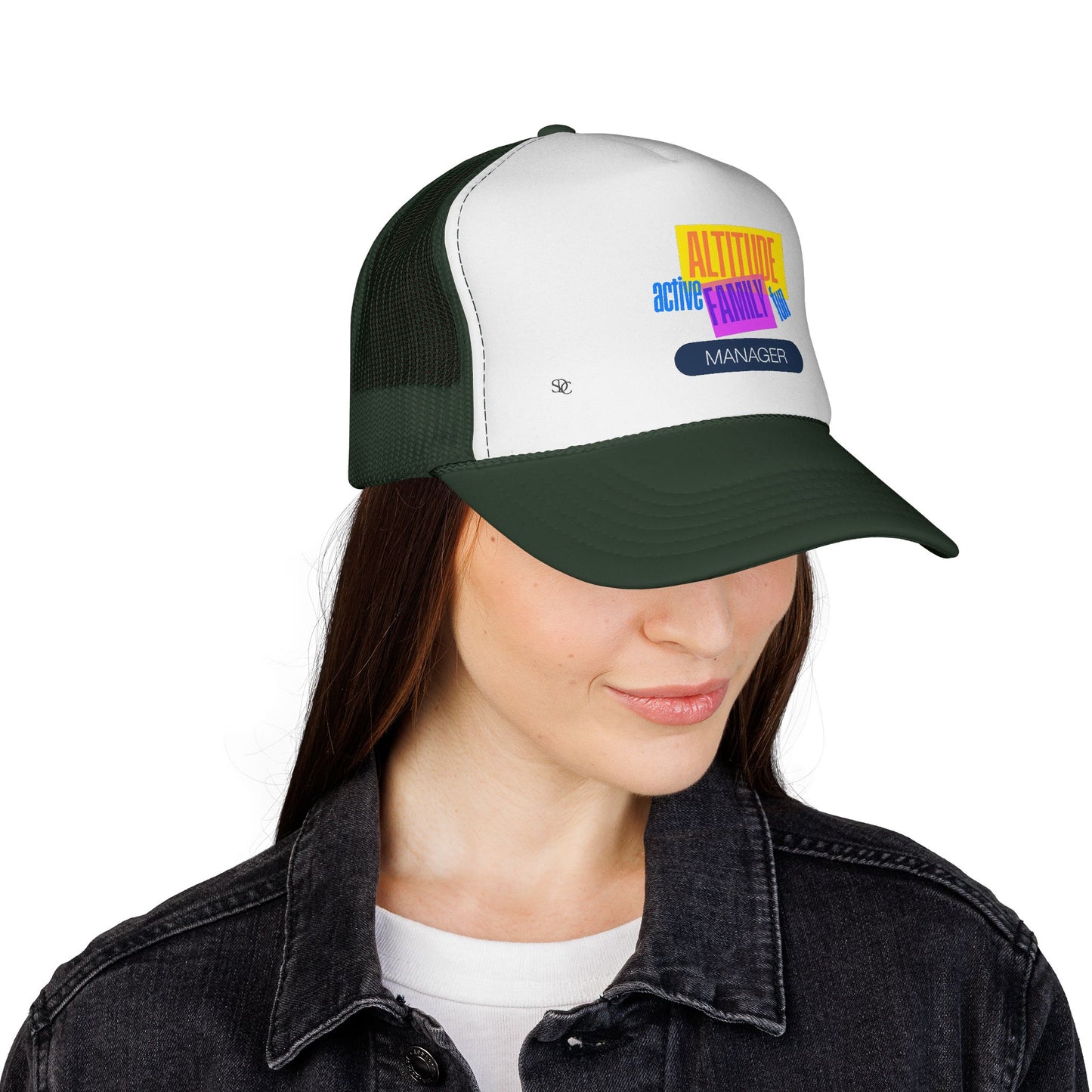 Manager Trucker Hat — "Altitude Family" Colorblock Logo Cap