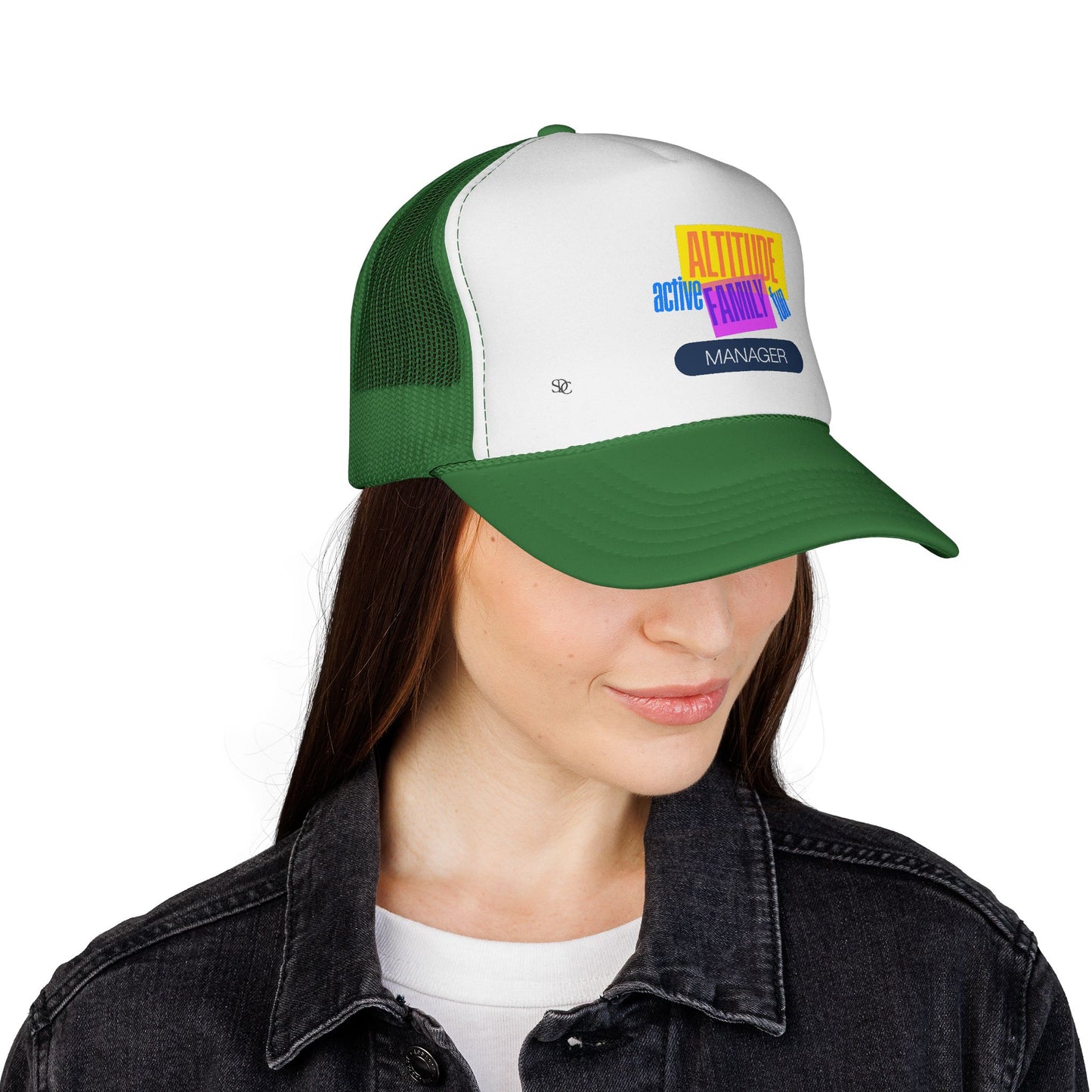 Manager Trucker Hat — "Altitude Family" Colorblock Logo Cap