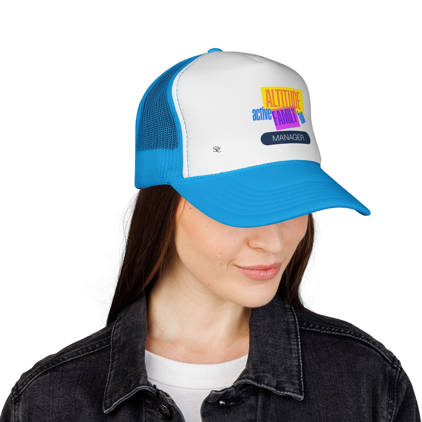 Manager Trucker Hat — "Altitude Family" Colorblock Logo Cap