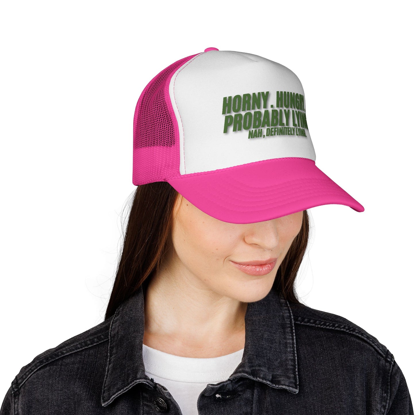 Men's Funny Trucker Hat - Probably Lying
