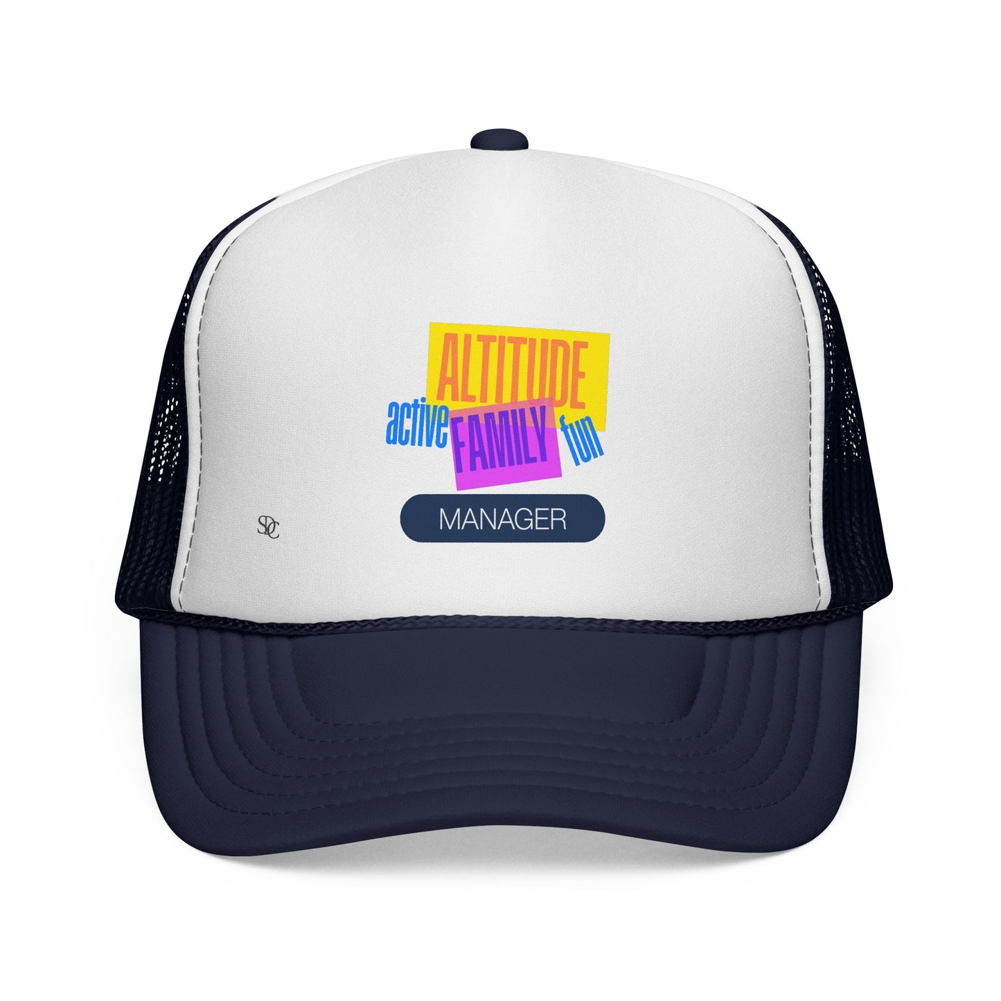 Manager Trucker Hat — "Altitude Family" Colorblock Logo Cap