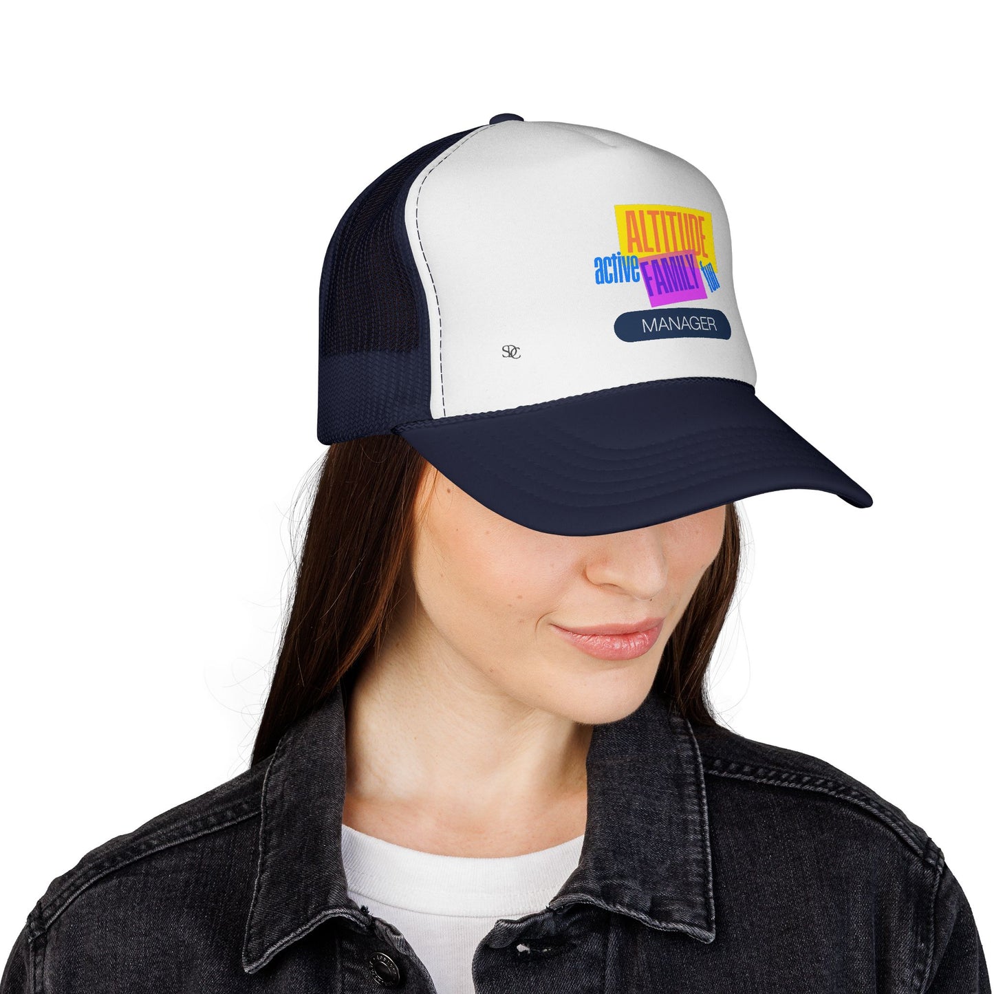 Manager Trucker Hat — "Altitude Family" Colorblock Logo Cap