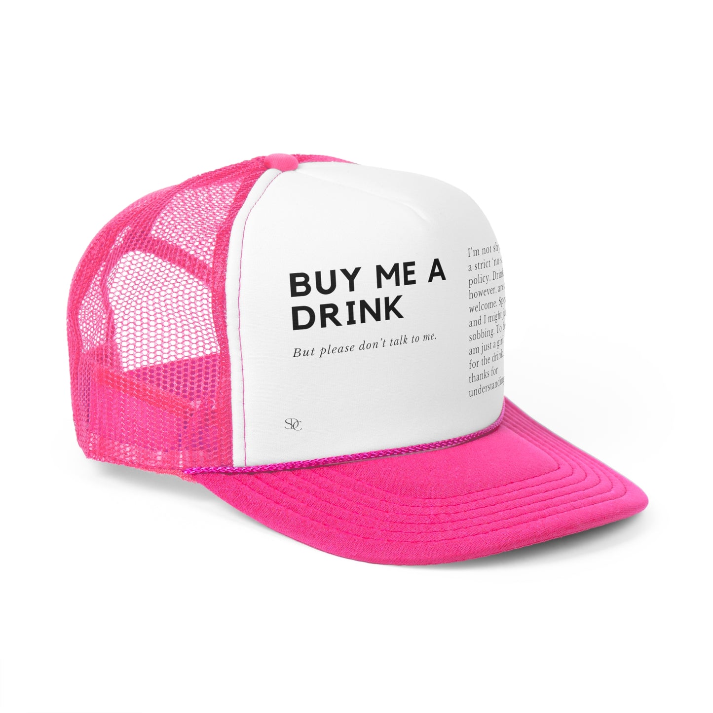 Funny Trucker Hat "Buy Me A Drink"