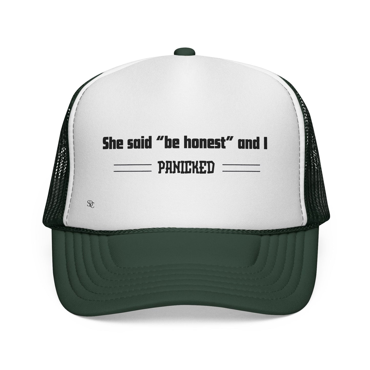 Men's Funny Trucker Hats - She said be honest...
